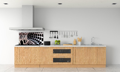 Crédence en verre avec motif Tunnel métallique