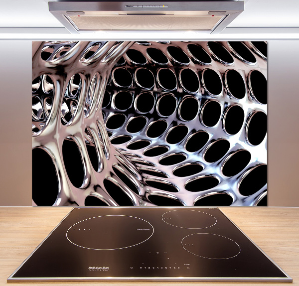 Crédence en verre avec motif Tunnel métallique