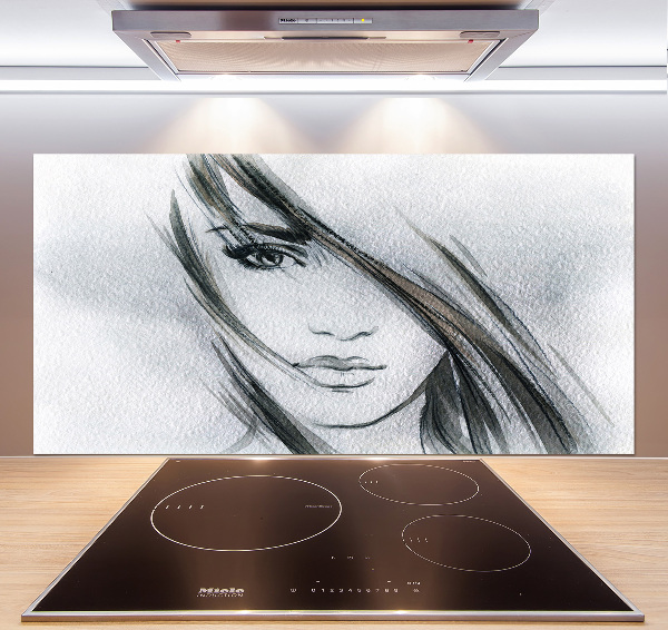 Crédence de cuisine Portrait de femme