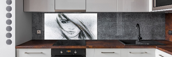 Crédence de cuisine Portrait de femme