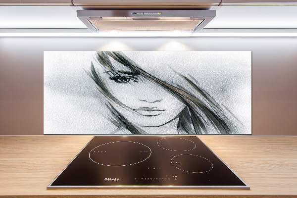 Crédence de cuisine Portrait de femme