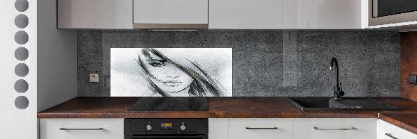 Crédence de cuisine Portrait de femme