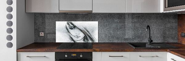 Crédence de cuisine Portrait de femme