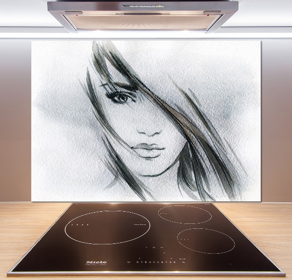 Crédence de cuisine Portrait de femme