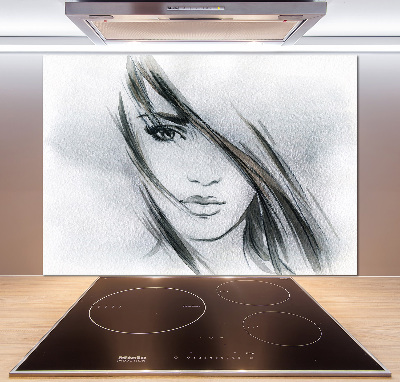 Crédence de cuisine Portrait de femme