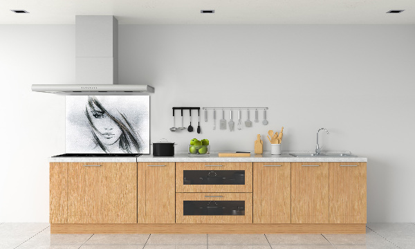 Crédence de cuisine Portrait de femme