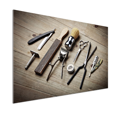 Crédence cuisine en verre trempé Homme barbier