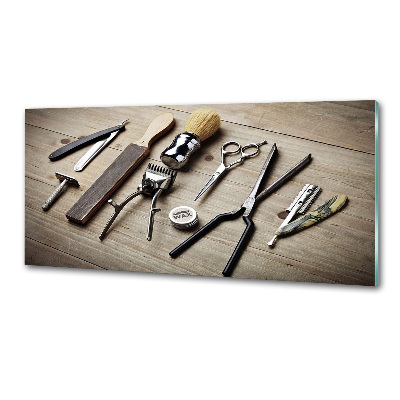 Crédence cuisine en verre trempé Homme barbier