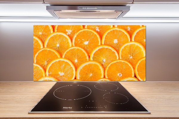 Crédence en verre avec motif Tranches d'orange