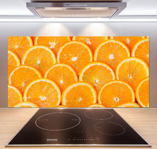 Crédence en verre avec motif Tranches d'orange