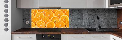 Crédence en verre avec motif Tranches d'orange