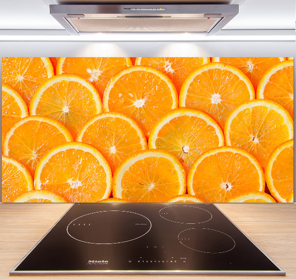 Crédence en verre avec motif Tranches d'orange
