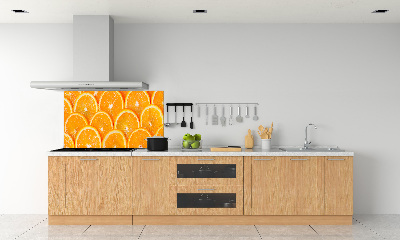 Crédence en verre avec motif Tranches d'orange