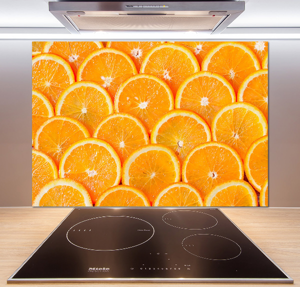 Crédence en verre avec motif Tranches d'orange