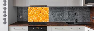 Crédence en verre avec motif Tranches d'orange