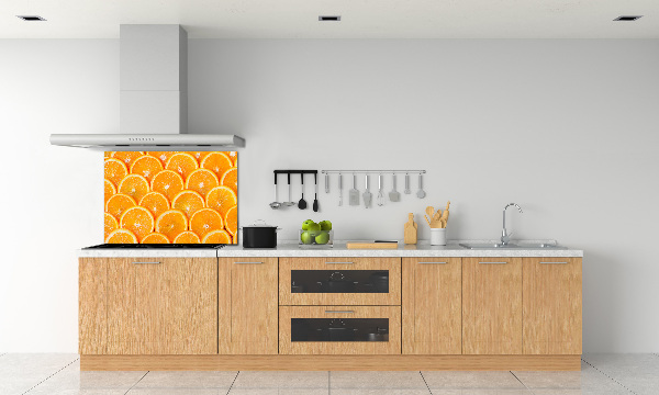 Crédence en verre avec motif Tranches d'orange