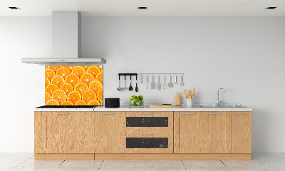 Crédence en verre avec motif Tranches d'orange