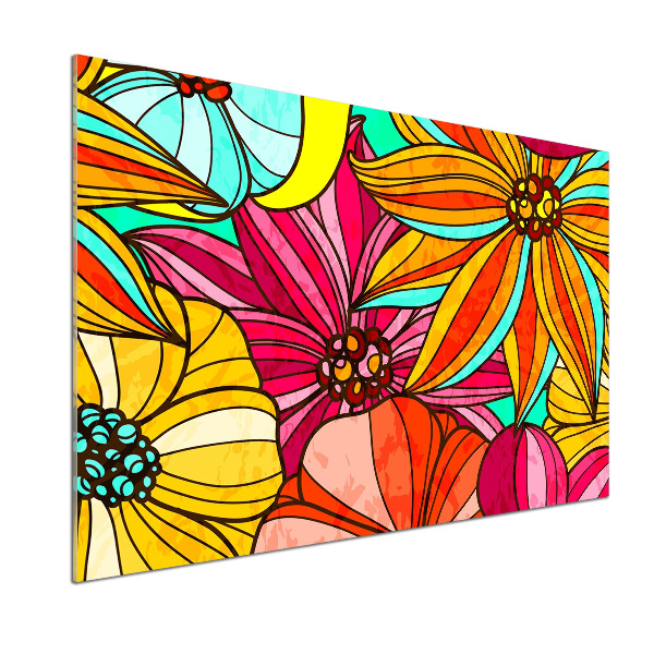 Verre pour crédence Richesse des fleurs