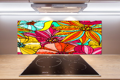 Verre pour crédence Richesse des fleurs