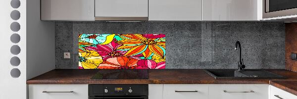 Verre pour crédence Richesse des fleurs