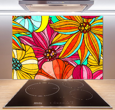 Verre pour crédence Richesse des fleurs
