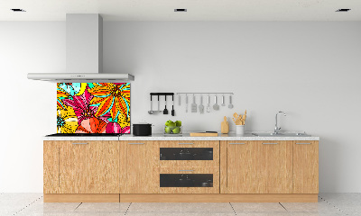 Verre pour crédence Richesse des fleurs