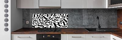 Panneau pour cuisine Alphabet