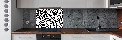 Panneau pour cuisine Alphabet