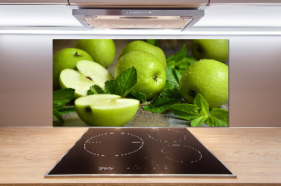 Crédence en verre avec motif Pommes vertes