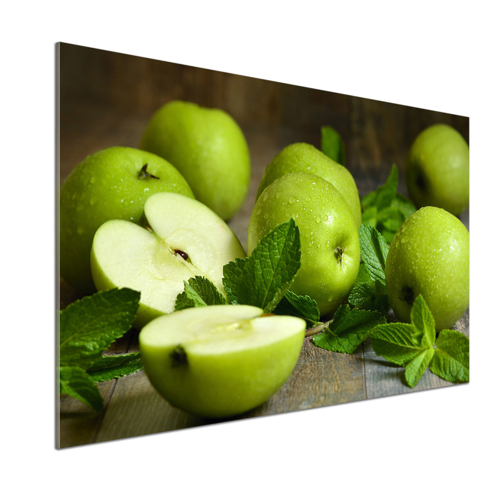 Crédence en verre avec motif Pommes vertes