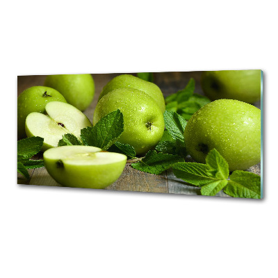 Crédence en verre avec motif Pommes vertes