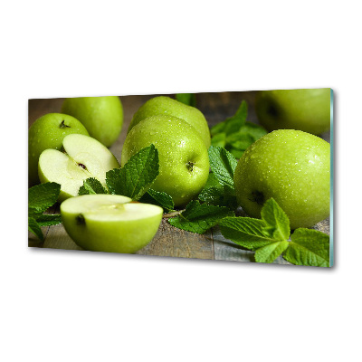 Crédence en verre avec motif Pommes vertes