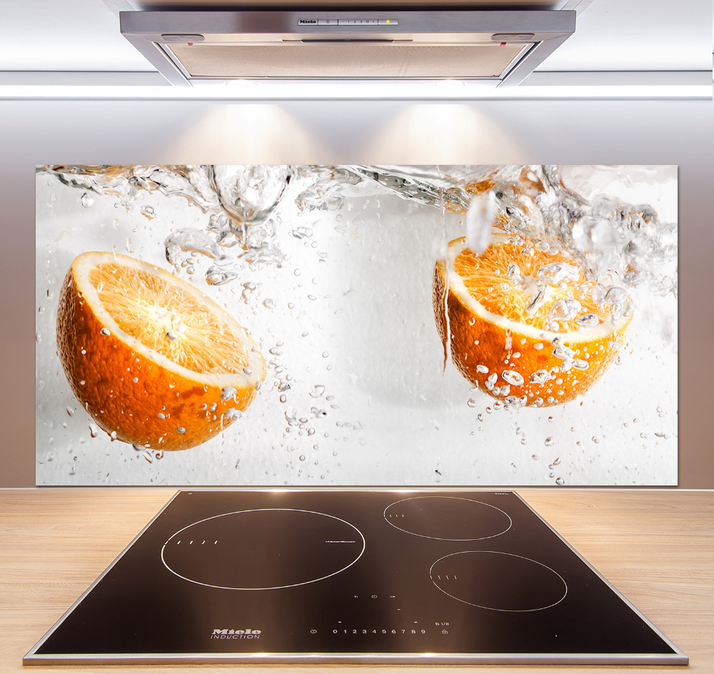 Verre pour crédence Oranges et eau