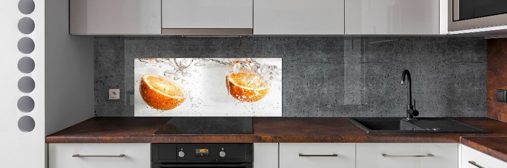 Verre pour crédence Oranges et eau