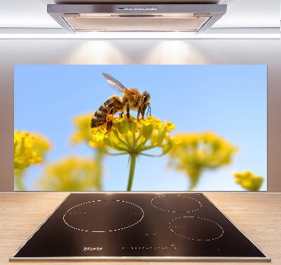 Crédence en verre cuisine Une abeille sur une fleur