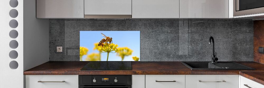 Crédence en verre cuisine Une abeille sur une fleur