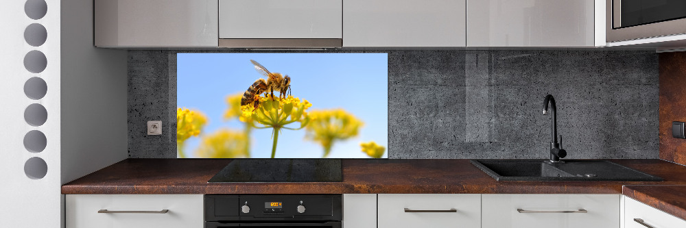 Crédence en verre cuisine Une abeille sur une fleur