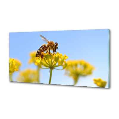 Crédence en verre cuisine Une abeille sur une fleur