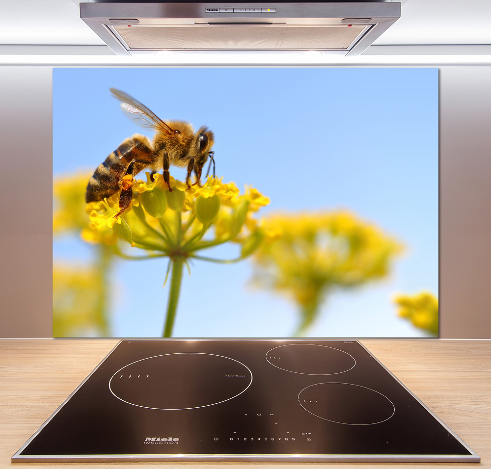 Crédence en verre cuisine Une abeille sur une fleur