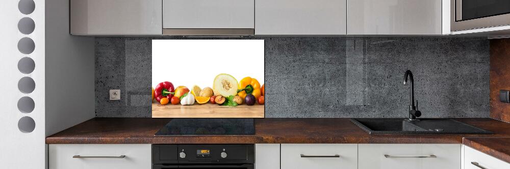 Crédence en verre avec motif Fruits et légumes