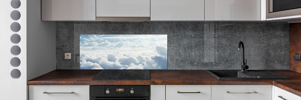 Crédence en verre avec motif Nuages vus d'un œil d'oiseau