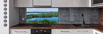 Crédence en verre trempé Forêt de bord de lac