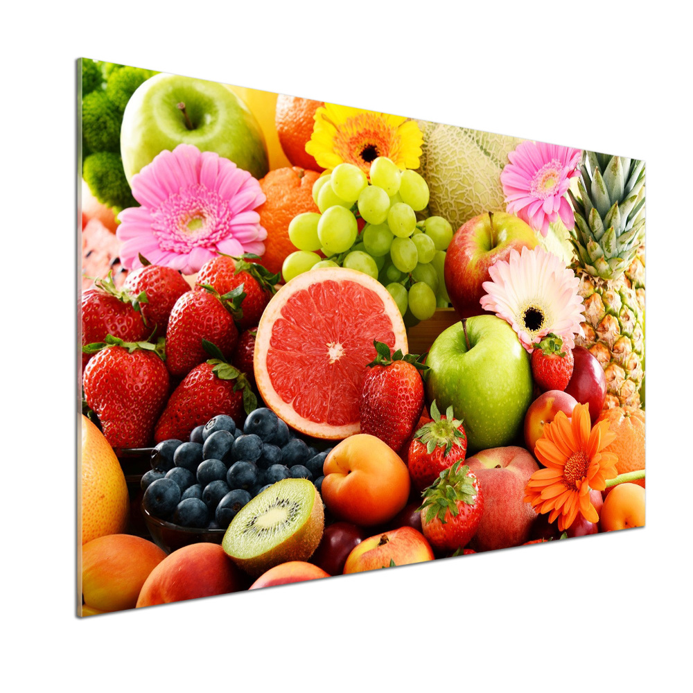 Crédence en verre avec motif Fruits colorés