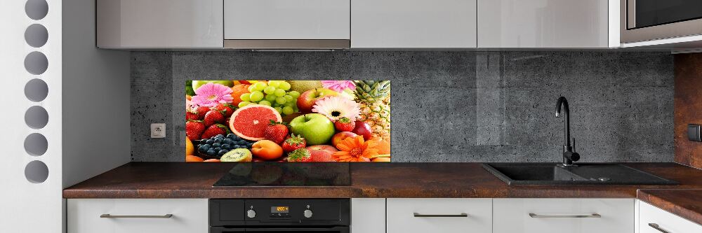 Crédence en verre avec motif Fruits colorés