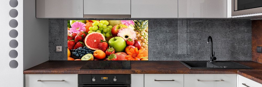 Crédence en verre avec motif Fruits colorés