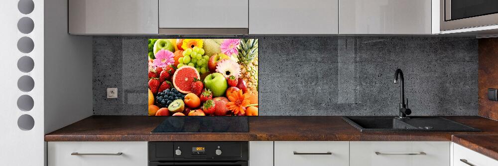 Crédence en verre avec motif Fruits colorés