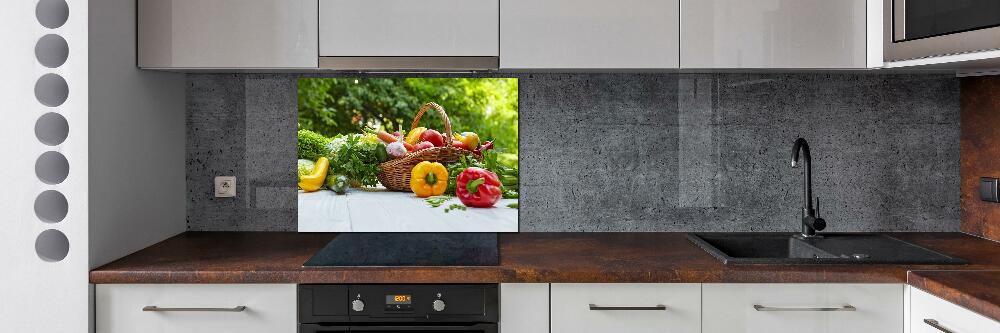 Crédence cuisine en verre trempé Panier de légumes