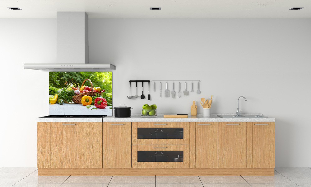 Crédence cuisine en verre trempé Panier de légumes