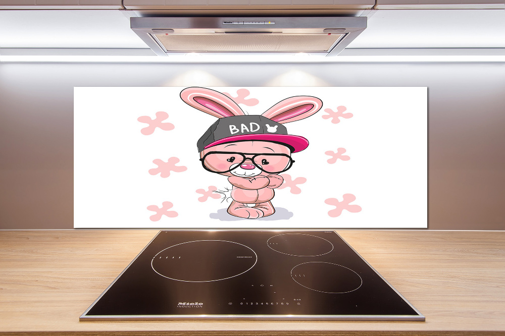 Panneau pour cuisine Lapin en casquette