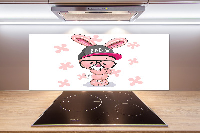 Panneau pour cuisine Lapin en casquette